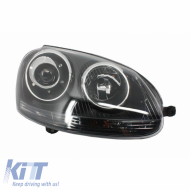 Fényszórók VW Golf V (5) 03-08 Projectors GTI / R32 Look Fekete H7/H7 motorral & E-jellel Carner-image-6289938