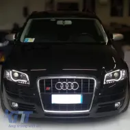 Fényszórókészlet Audi A3 8P 03-08 DRL & LED csíkos fekete H7/H1 Sonar-image-6290075