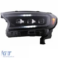 Fényszórókészlet Ford Ranger 15-20, DRL, dinamikus indítás, fekete, Full LED, motorral, VLand-image-6291640