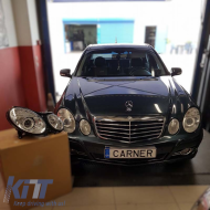 Fényszórókészlet Mercedes-Benz E-osztály W211 02-06 Króm Facelift Look H7/H7 (Halogén) motorral Depo-image-6290335
