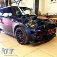 Fényszórókészlet Mini Cooper (R55/56/57/58/59) 06-13 Angel Eyes Fekete H9 motorral JunYan-image-6290523