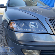 Fényszórókészlet Skoda Octavia 1Z 04-08 DRL Fekete H7/H1 Sonar-image-6290139