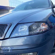 Fényszórókészlet Skoda Octavia 1Z 04-08 DRL Fekete H7/H1 Sonar-image-6290140