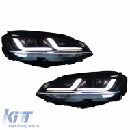 Fényszórókészlet VW Golf VII (7) 12-17 DRL Full LED Halogén verzióhoz Fekete/Króm LEDHL103-CM Osram Ledriving-image-6289915