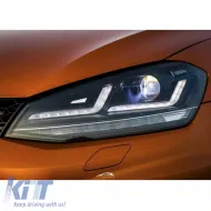 Fényszórókészlet VW Golf VII (7) 12-17 DRL Full LED Halogén verzióhoz Fekete/Króm LEDHL103-CM Osram Ledriving-image-6289920