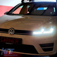 Fényszórókészlet VW Golf VII (7) 12-17 DRL Full LED Halogén verzióhoz Fekete LEDHL103-BK OsramLedriving-image-6289934