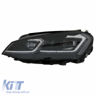 Fényszórókészlet VW Golf VII (7) 12-17 Look 7.5 GTI Fekete/Ezüst H7 motorral-image-6289952