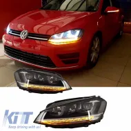 image-79-Fényszórókészlet VW Golf VII (7) 12-17 U-Type DRL & LED dinamikus irányjelző GTI R-Line Look fekete H7/H7 motorral