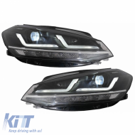 Fényszórókészlet VW Golf VII (7.5) 17-19 DRL Full LED Halogén verzióhoz Fekete LEDHL109-BK OsramLedriving-image-6292514