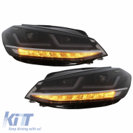 Fényszórókészlet VW Golf VII (7.5) 17-19 DRL Full LED Halogén verzióhoz Fekete LEDHL109-BK OsramLedriving-image-6292515