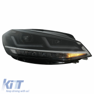 Fényszórókészlet VW Golf VII (7.5) 17-19 DRL Full LED Halogén verzióhoz Fekete LEDHL109-BK OsramLedriving-image-6292516