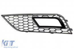 Feu brouillard Couvertures pour AUDI A4 B8 Facelift 2012-2015 RS4 Look Noir-image-6088484
