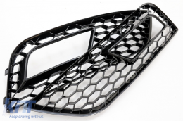 Feu brouillard Couvertures pour AUDI A4 B8 Facelift 2012-2015 RS4 Look Noir-image-6088485