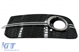 Feu brouillard Couvertures pour Audi Q5 SUV 8R Facelift 12-16 RSLook Noir Chrome-image-6068087