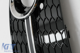 Feu brouillard Couvertures pour Audi Q5 SUV 8R Facelift 12-16 RSLook Noir Chrome-image-6068090