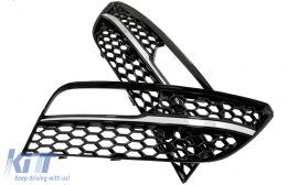 Feu brouillard Couvre côté Grilles pour Audi A3 8V 2013-2015 RS3 Look Noir brillant-image-6082994