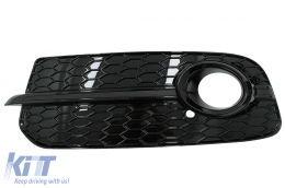 Feu brouillard Couvre Grilles pour Audi Q5 SUV 8R Facelift 12-16 Noir RS Look-image-6068082