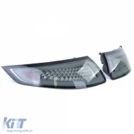 Feux arrière à LED avec barre lumineuse fumée noire adaptés pour Porsche 911 997 coupe cabrio 04-08-image-6257408