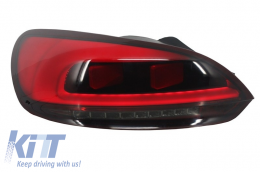 Feux arrière à LED pour VW Scirocco III 2008-04.2014 Fumée rouge Clignotants-image-55796