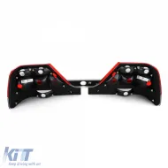 Feux arrière en verre clair rouges et noirs avec bande de verrouillage adaptés pour Mercedes S W140 94-98-image-6190539