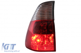 Feux arrière Halogènes pour BMW X5 E53 1999-2006 Rouge Transparent-image-6112605