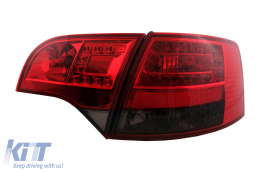 Feux Arrière LED pour Audi A4 B7 Avant 8ED 11.2004-2007 Rouge Fumée-image-6105423
