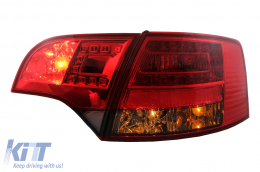 Feux Arrière LED pour Audi A4 B7 Avant 8ED 11.2004-2007 Rouge Fumée-image-6105426