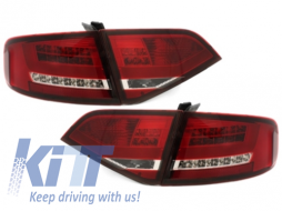 Feux arrière LED pour Audi A4 B8 8K Berline 07-10 Embouts diffuseur Look RS4-image-6055708
