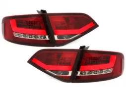 image-14-Feux arrière LED pour Audi A4 B8 8K Limousine 2007-2010 Rouge Transparent