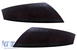 Feux arrière LED pour Audi TT 8J 04.2006-02.2014 Rouge fumé Clignotants dynamiques-image-6111516