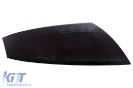 Feux arrière LED pour Audi TT 8J 04.2006-02.2014 Rouge fumé Clignotants dynamiques-image-6111517