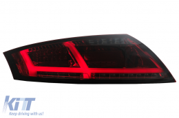 Feux arrière LED pour Audi TT 8J 04.2006-02.2014 Rouge fumé Clignotants dynamiques-image-6111520