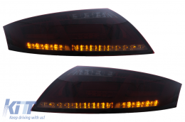 Feux arrière LED pour Audi TT 8J 04.2006-02.2014 Rouge fumé Clignotants dynamiques-image-6111526