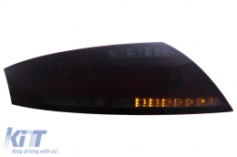 Feux arrière LED pour Audi TT 8J 04.2006-02.2014 Rouge fumé Clignotants dynamiques-image-6111527