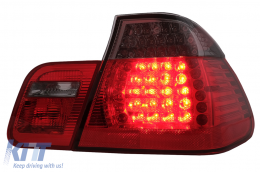 Feux Arrière LED pour BMW Série 3 E46 Limousine 4Portes 09.01-03.05 Rouge Fumée-image-60995