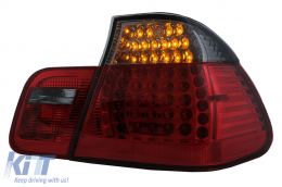 Feux Arrière LED pour BMW Série 3 E46 Limousine 4Portes 09.01-03.05 Rouge Fumée-image-6101314