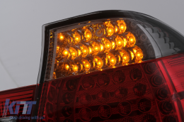 Feux Arrière LED pour BMW Série 3 E46 Limousine 4Portes 09.01-03.05 Rouge Fumée-image-6101315