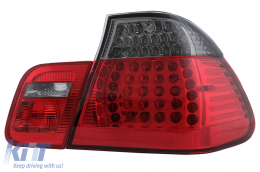 Feux Arrière LED pour BMW Série 3 E46 Limousine 4Portes 09.01-03.05 Rouge Fumée-image-6101318