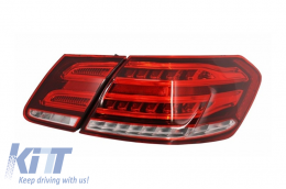 Feux arrière LED pour Mercedes Classe E W212 09-13 Conversion Facelift Design Rouge Clair-image-5992086