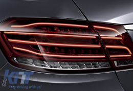 Feux arrière LED pour Mercedes Classe E W212 09-13 Conversion Facelift Design Rouge Clair-image-5992269