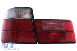 Feux arrière pour BMW Série 5 E34 Berline 1987-1995 Rouge Blanc Taillights-image-6113392