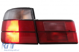 Feux arrière pour BMW Série 5 E34 Berline 1987-1995 Rouge Blanc Taillights-image-6113396