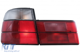 Feux arrière pour BMW Série 5 E34 Berline 1987-1995 Rouge Blanc Taillights-image-6113399