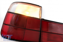 Feux arrière pour BMW Série 5 E34 Berline 1987-1995 Rouge Blanc Taillights-image-6113403