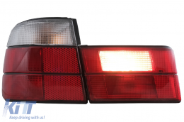 Feux arrière pour BMW Série 5 E34 Berline 1987-1995 Rouge Blanc Taillights-image-6113405