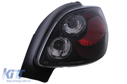 Feux Arrière pour Peugeot 206 CC 1998-2004 2 Portes Halogènes Noirs-image-6112885