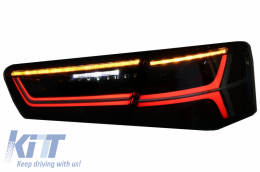 Feux arrières Full LED pour A6 4G C7 11-14 Fumée Facelift Look Séquentiel Dynamique Lumières-image-6042110