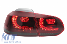 Feux Arrières Full LED pour VW Golf 6 VI 08-13 R20 Look Cerise Rouge Dynamique-image-6037393