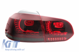 Feux Arrières Full LED pour VW Golf 6 VI 08-13 R20 Look Cerise Rouge Dynamique-image-6037396