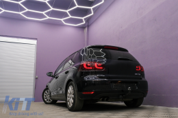 Feux Arrières Full LED pour VW Golf 6 VI 08-13 R20 Look Cerise Rouge Dynamique-image-6089149